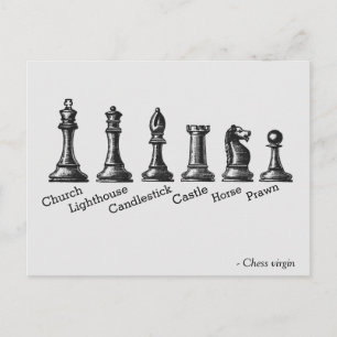 Funny Chess Virgin Briefkaart