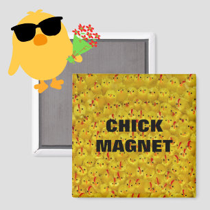 Funny CHICK MAGNET yellow Easter chicnet 2" magnee Magneet