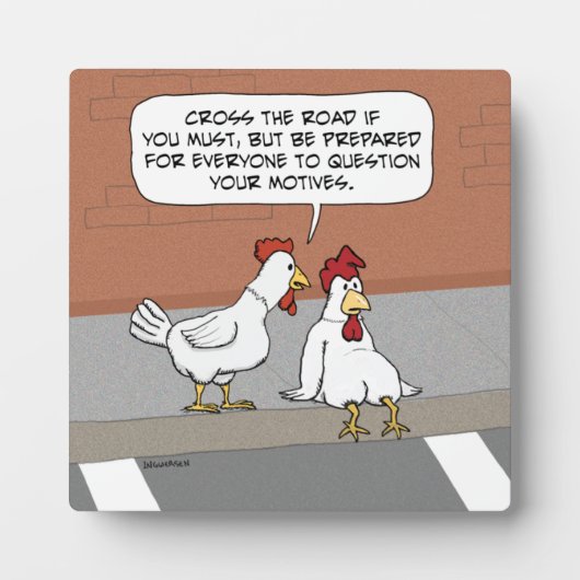 Funny Chicken Advice over het wegrijden Fotoplaat (Voorkant)