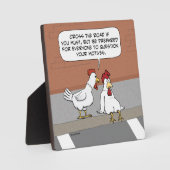 Funny Chicken Advice over het wegrijden Fotoplaat (Voorkant)
