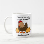 Funny Chicken Alarm Cluck Joke Koffiemok (Links)