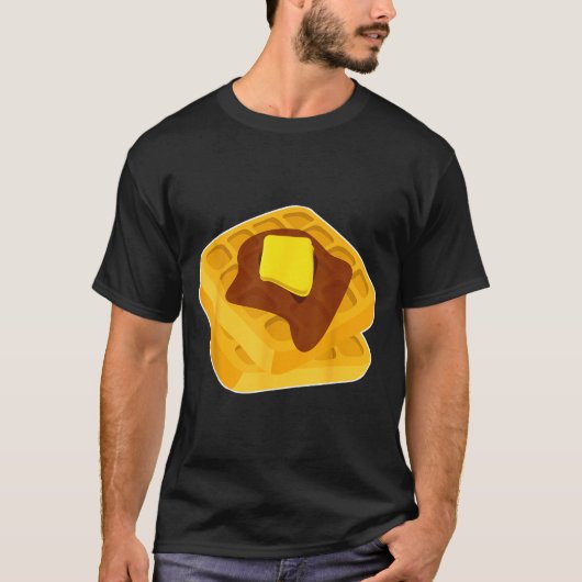 Funny Chicken & Waffles Matching Halloween Cos T-shirt (Voorkant)