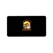 Funny Chicken and Goat Halloween Costume Etiket (Voorkant)