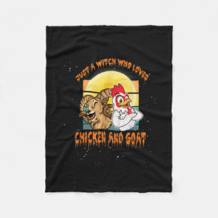 Funny Chicken and Goat Halloween Costume Gift Fleece Deken