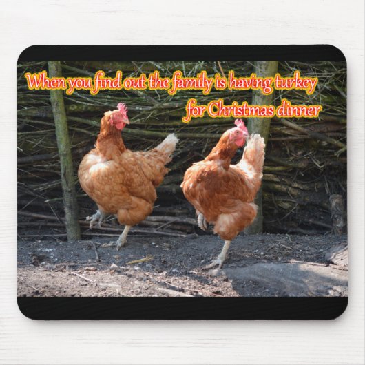 Funny Chicken and Rooster Memories with Funny Afbe Muismat (Voorkant)