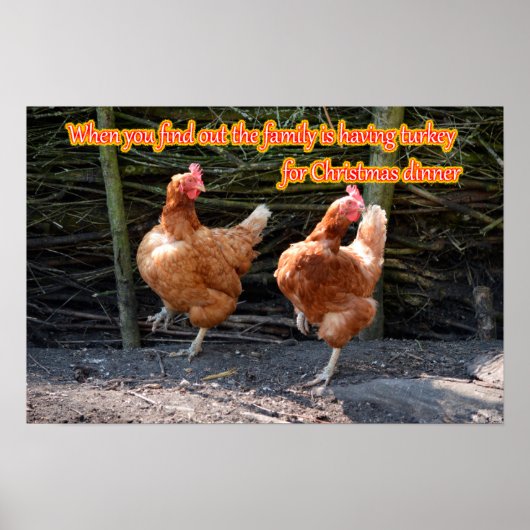 Funny Chicken and Rooster Memories with Funny Afbe Poster (Voorkant)