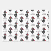 Funny Chicken Birthday Inpakpapier Vel (Voorkant 3)