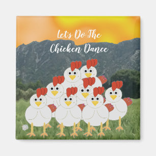 Funny Chicken Dance Magnet Magneet