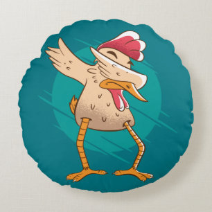 Funny Chicken Dance Rond Kussen