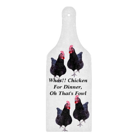Funny Chicken Dinner Design Snijplank (Voorkant)