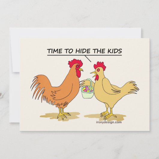 Funny Chicken Easter Hunt Cartoon Comic (Voorkant)