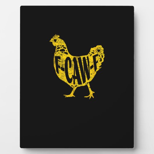 Funny Chicken F-Caw-F Hen Poultry Rooster Coop Fotoplaat (Voorkant)