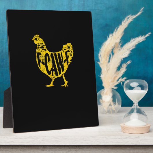 Funny Chicken F-Caw-F Hen Poultry Rooster Coop Fotoplaat (Zijkant)