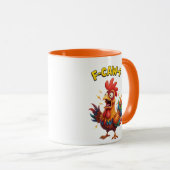 Funny Chicken F-Caw-F Rooster Meme Coffee Mok (Voorkant rechts)