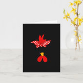 Funny Chicken Face Halloween Costume Kaart (Gele Bloem)