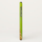 Funny Chicken Face over Groen Case-Mate iPhone Case (Achterkant/links)