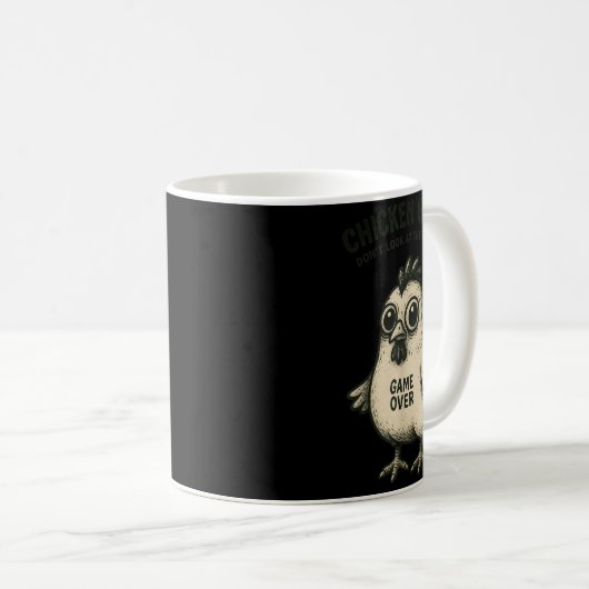 Funny Chicken Game Graphic Tee Men Women Teens Boy Koffiemok (Voorkant rechts)
