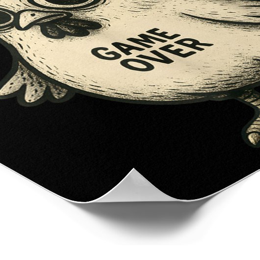 Funny Chicken Game Graphic Tee Men Women Teens Boy Poster (Hoek)