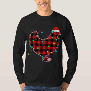 Funny Chicken Kerstboom Red Pset Xmas Animal T-shirt