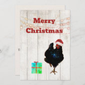 Funny Chicken Kerstfeestay-kaart (Voorkant / Achterkant)