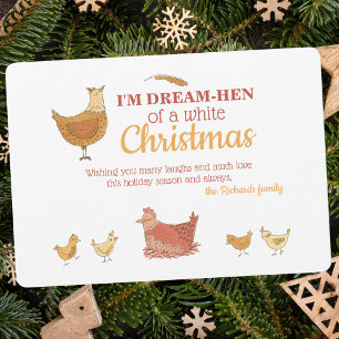 Funny Chicken Kerstfeestay-kaart Feestdagenkaart