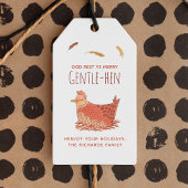 Funny Chicken Kerstmis Cadeaulabel
