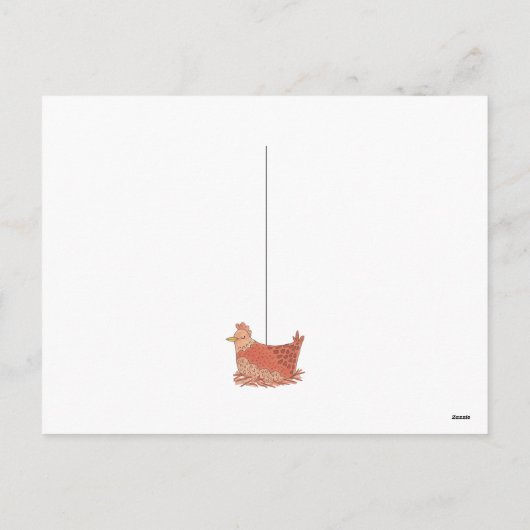 Funny Chicken Kerstmis Feestdagenkaart (Achterkant)