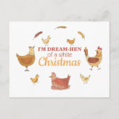 Funny Chicken Kerstmis Feestdagenkaart (Voorkant)