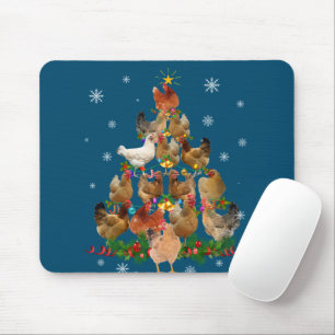 Funny Chicken Kersttree Pet Chicken Lover Muismat