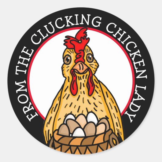 Funny Chicken Lady Stickers (Voorkant)