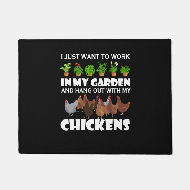 Funny Chicken Love voor Mannen Deurmat (Voorkant)
