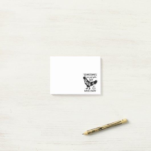 Funny Chicken Lover F Off Boerderij Rooster Post-it® Notes (Op bureau)