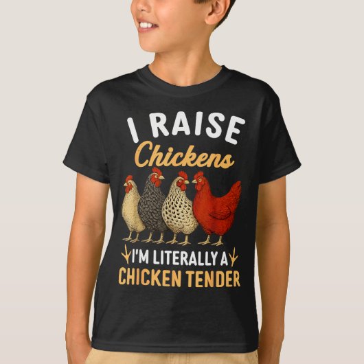 Funny Chicken Lover Gift – I Raise Chickens Farm H T-shirt (Voorkant)
