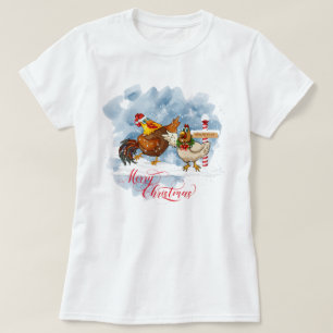 Funny Chicken Lovers met kerst Noordpool T-shirt