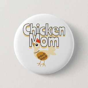 Funny Chicken Mama Ronde Button 5,7 Cm