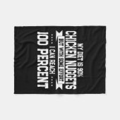 Funny Chicken Nugget Lover Quote New Years Resolut Fleece Deken (Voorkant (Horizontaal))