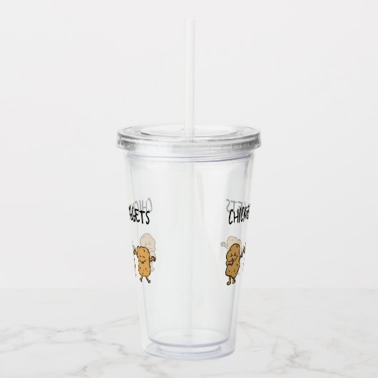 Funny Chicken Nuggets Acryl Drinkbeker (Rechts)