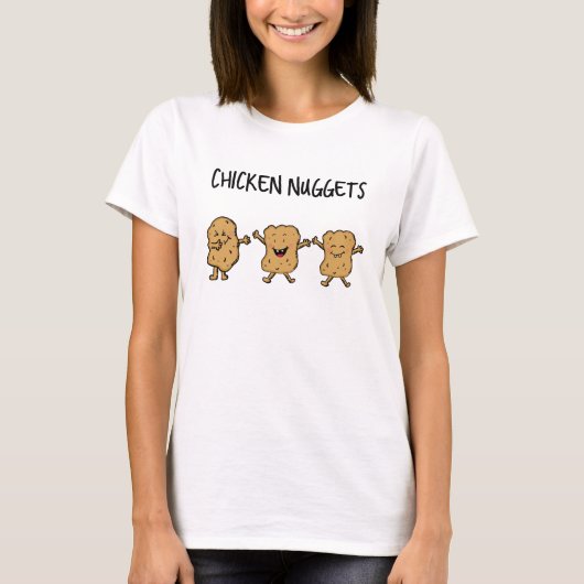 Funny Chicken Nuggets T-shirt (Voorkant)