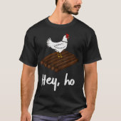 Funny Chicken On A Raft Country Folk T-shirt (Voorkant)