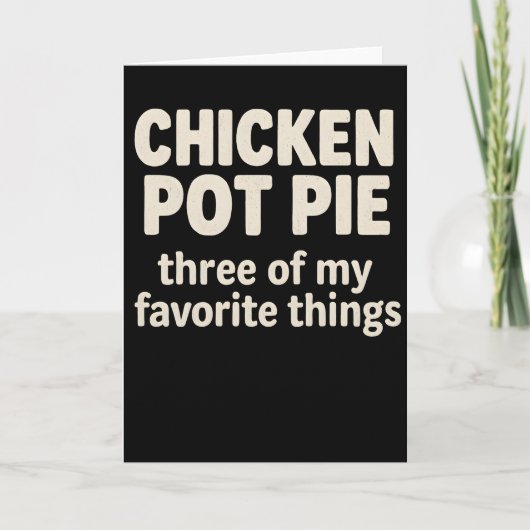 Funny Chicken Pot Pie Rustic Distressed Farm Kaart (Voorkant)