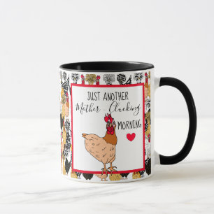 Funny Chicken Pun   Humor "Chicken Quote Morning"  Mok