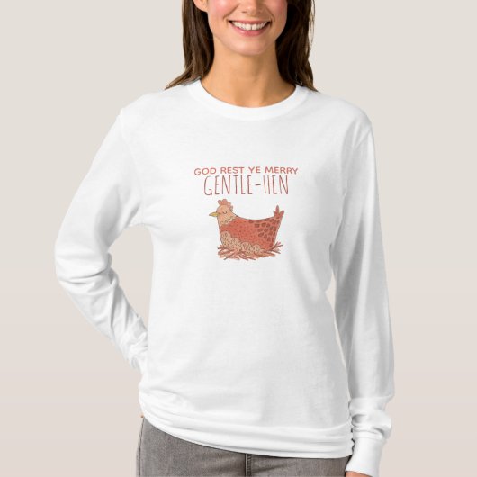 Funny Chicken Pun Kerstmis T-Shirt (Voorkant)