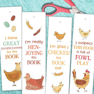 Funny Chicken Puns DIY Bladwijzer
