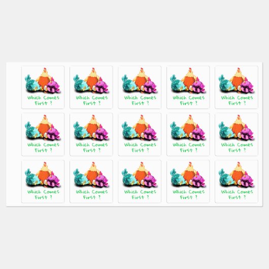 Funny Chicken Stickers - Aangepaste tekst (Vel)