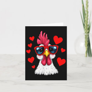 Funny Chicken Valentijnsdag Heart Chicken Couple Kaart