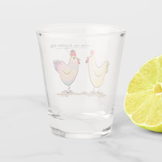 Funny Chicken was een paaseiheet glas (Achterkant)