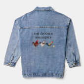Funny Chicken Whisperer Boerderij Owner Denim Jacket (Achterkant)