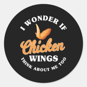 Funny Chicken Wings Gezegde Hot Wing Fast Food Ronde Sticker
