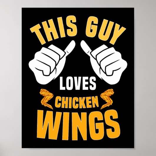 Funny Chicken Wings Lover Gezegde Hot Wing Poster (Voorkant)