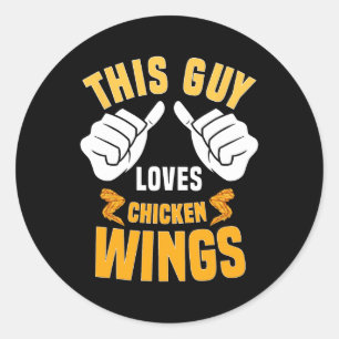 Funny Chicken Wings Lover Gezegde Hot Wing Ronde Sticker